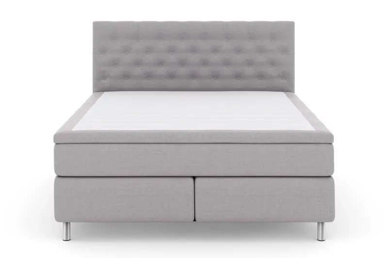Select No 4 Komplett Sängpaket 180x200 Fast, Ljusgrå/Metall
