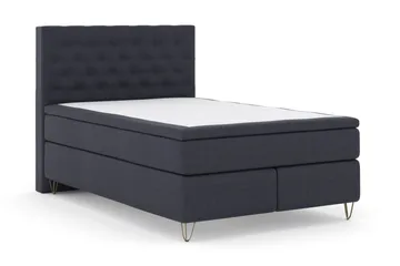 Select No 4 Kontinentalsäng 140x200 Medium - Blå/Metall V-Form - Products - Möbler - Säng - Kontinentalsäng