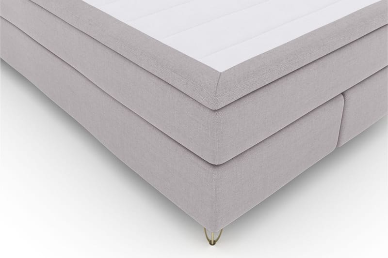 Select No 4 Kontinentalsäng 140x200 Medium - Ljusgrå/Metall V-Form - Products - Möbler - Säng - Kontinentalsäng