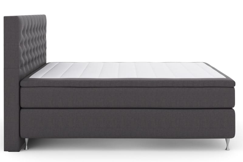 Select No 4 Kontinentalsäng 160x200 Fast/Medium - Mörkgrå/Silver - Products - Möbler - Säng - Kontinentalsäng