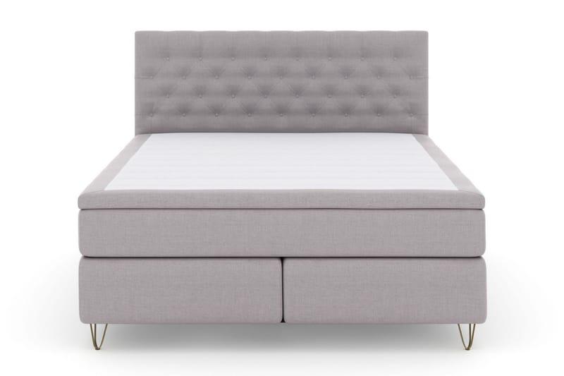 Select No 4 Kontinentalsäng 180x200 Fast/Medium - Ljusgrå/Metall V-Form - Products - Möbler - Säng - Kontinentalsäng