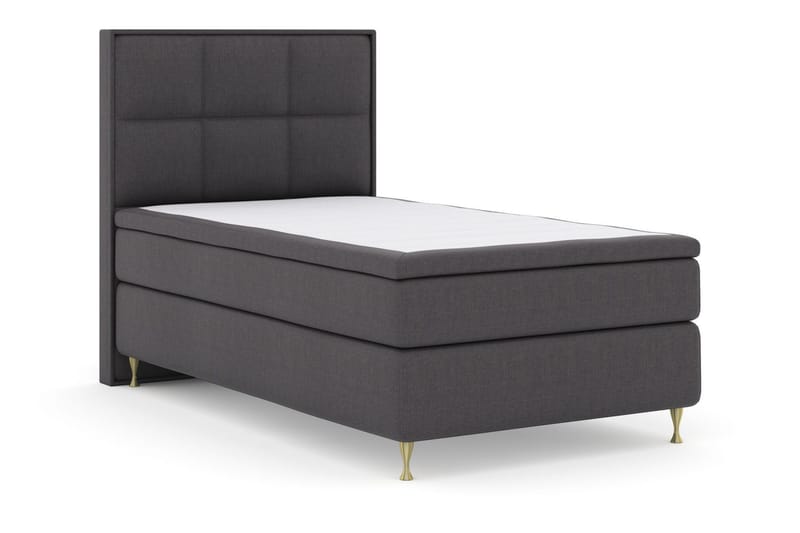 Select No 5 Komplett Sängpaket 120x200 Medium Watergel - Mörkgrå/Guld - Products - Möbler - Säng - Enkelsäng