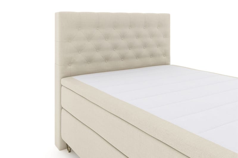 Select No 5 Komplett Sängpaket 140x200 Fast/Medium Latex - Beige/Metall V-form - Products - Möbler - Säng - Kontinentalsäng