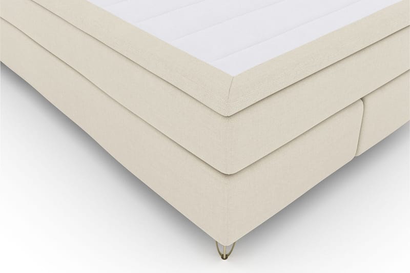 Select No 5 Komplett Sängpaket 140x200 Fast/Medium Latex - Beige/Metall V-form - Products - Möbler - Säng - Kontinentalsäng