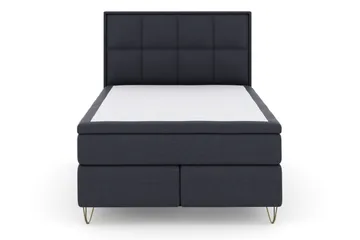 Select No 5 Komplett Sängpaket 140x200 Fast/Medium Latex - Blå/Metall V-form - Products - Möbler - Säng - Kontinentalsäng