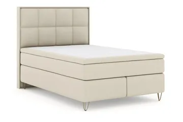 Select No 5 Komplett Sängpaket 140x200 Fast/Medium Watergel - Beige/Metall V-form - Products - Möbler - Säng - Kontinentalsäng