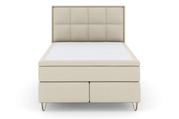 Select No 5 Komplett Sängpaket 140x200 Fast/Medium Watergel - Beige/Metall V-form - Products - Möbler - Säng - Kontinentalsäng