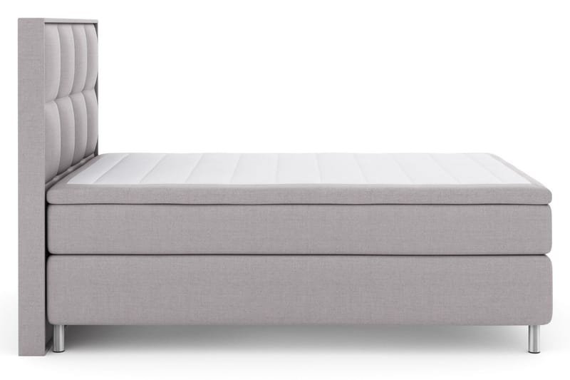 Select No 5 Komplett Sängpaket 140x200 Fast/Medium Watergel, Ljusgrå/Metall