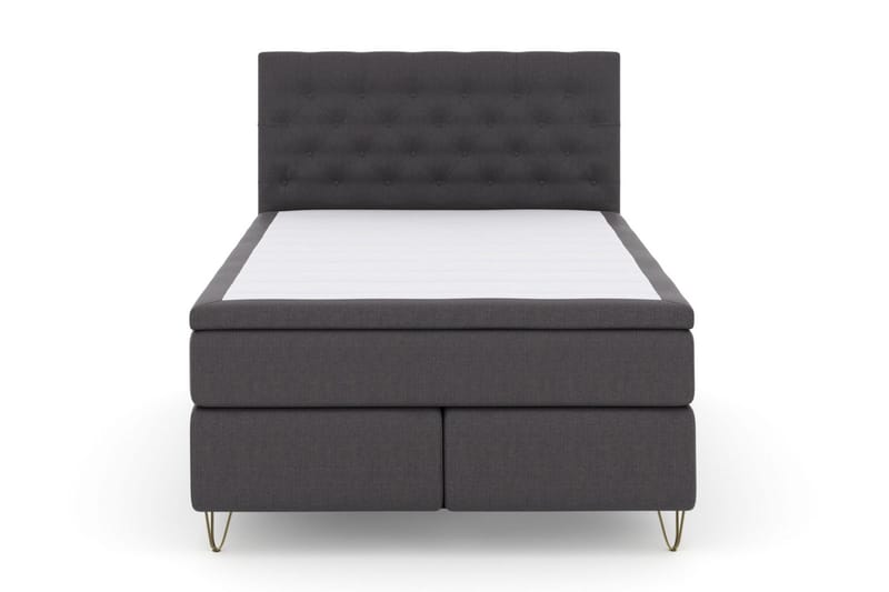 Select No 5 Komplett Sängpaket 140x200 Medium Latex - Mörkgrå/Metall V-form - Products - Möbler - Säng - Kontinentalsäng