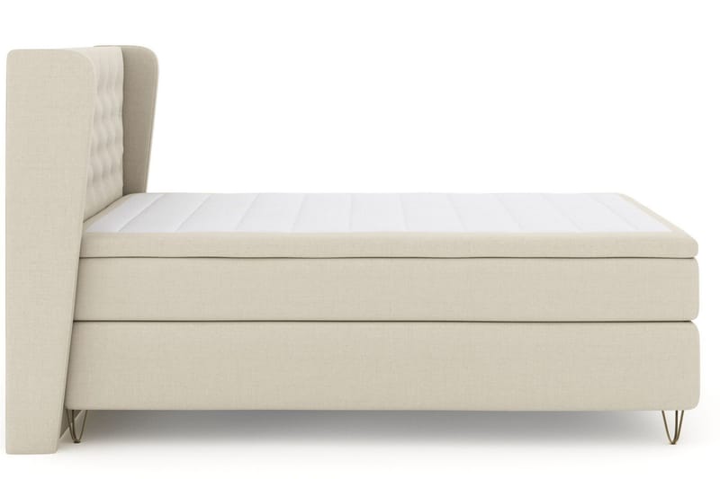 Select No 5 Komplett Sängpaket 140x200 Medium Watergel - Beige/Metall V-form - Products - Möbler - Säng - Kontinentalsäng