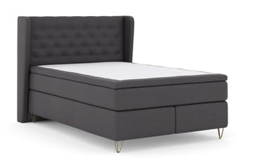 Select No 5 Komplett Sängpaket 140x200 Medium Watergel - Mörkgrå/Metall V-form - Products - Möbler - Säng - Kontinentalsäng