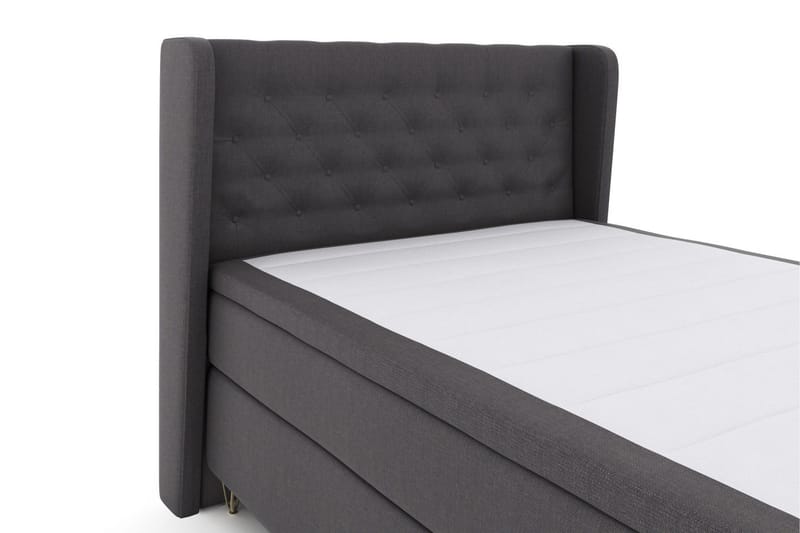 Select No 5 Komplett Sängpaket 140x200 Medium Watergel - Mörkgrå/Metall V-form - Products - Möbler - Säng - Kontinentalsäng