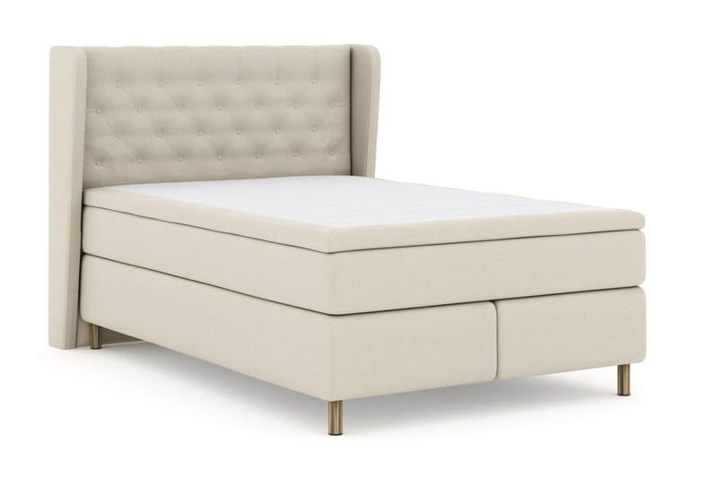 Select No 5 Komplett Sängpaket 160x200 Medium Latex - Beige/Koppar - Products - Möbler - Säng - Kontinentalsäng