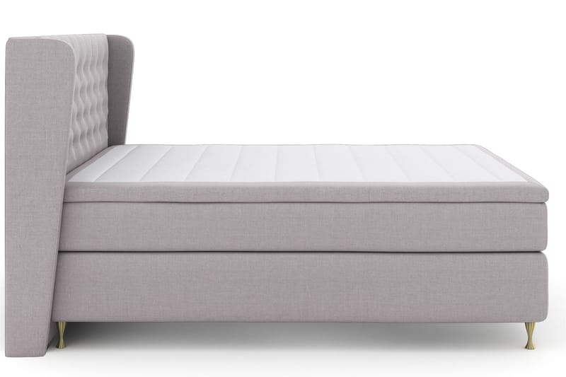 Select No 5 Komplett Sängpaket 160x200 Medium Watergel - Ljusgrå/Guld - Products - Möbler - Säng - Kontinentalsäng