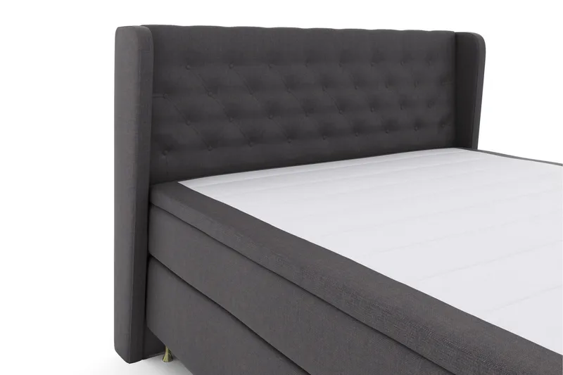 Select No 5 Komplett Sängpaket 160x200 Medium Watergel - Mörkgrå/Guld - Products - Möbler - Säng - Kontinentalsäng