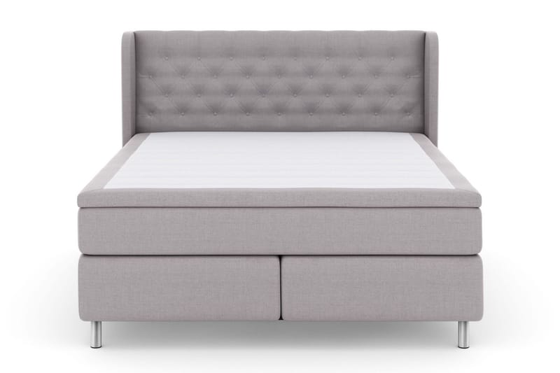 Select No 5 Komplett Sängpaket 180x200 Fast Latex, Ljusgrå/Metall