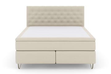 Select No 5 Komplett Sängpaket 180x200 Fast Watergel - Beige/Metall V-form - Products - Möbler - Säng - Kontinentalsäng