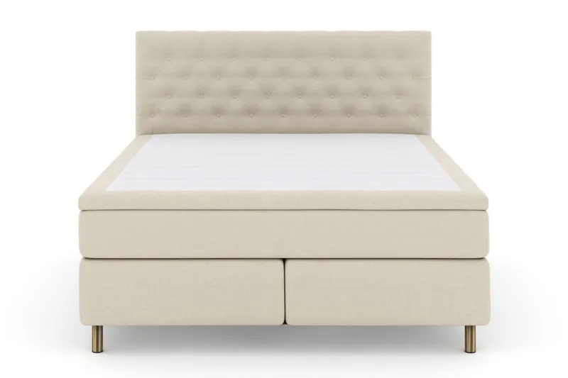 Select No 5 Komplett Sängpaket 210x210 Fast Watergel, Beige/Koppar