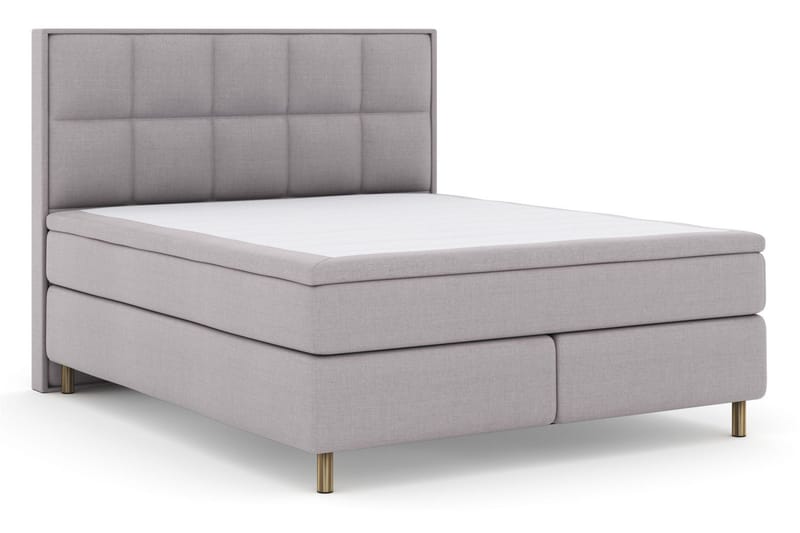 Select No 5 Komplett Sängpaket 210x210 Fast Watergel - Ljusgrå/Koppar - Products - Möbler - Säng - Kontinentalsäng