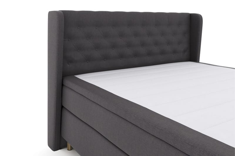 Select No 5 Komplett Sängpaket 210x210 Fast/Medium Watergel - Mörkgrå/Koppar - Products - Möbler - Säng - Kontinentalsäng