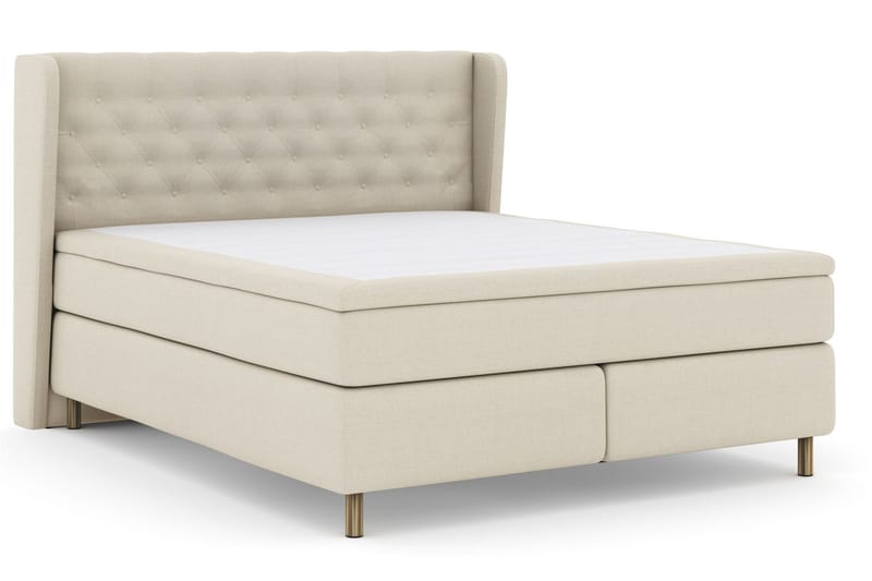 Select No 5 Komplett Sängpaket 210x210 Medium Latex - Beige/Koppar - Products - Möbler - Säng - Kontinentalsäng