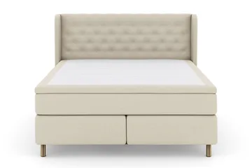 Select No 5 Komplett Sängpaket 210x210 Medium Latex - Beige/Koppar - Products - Möbler - Säng - Kontinentalsäng