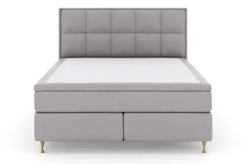 Select No 5 Komplett Sängpaket 210x210 Medium Latex - Ljusgrå/Guld - Products - Möbler - Säng - Kontinentalsäng
