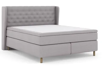 Select No 5 Komplett Sängpaket 210x210 Medium Latex - Ljusgrå/Koppar - Products - Möbler - Säng - Kontinentalsäng