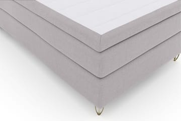 Select No 5 Kontinentalsäng 120x200 Medium Latex - Ljusgrå/Metall V-Form - Products - Möbler - Säng - Enkelsäng