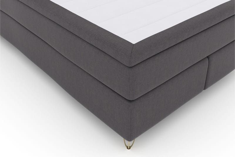 Select No 5 Kontinentalsäng 140x200 Fast/Medium Watergel - Mörkgrå/Metall V-Form - Products - Möbler - Säng - Kontinentalsäng
