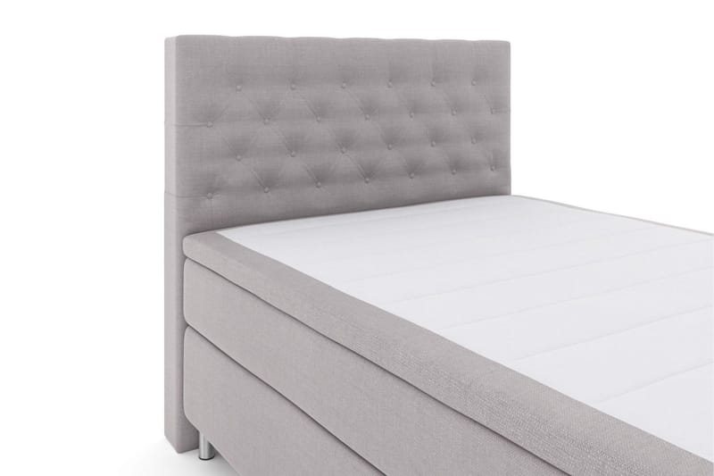 Select No 5 Kontinentalsäng 140x200 Medium Latex - Ljusgrå/Metall - Products - Möbler - Säng - Kontinentalsäng