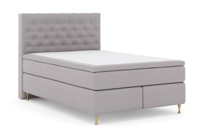 Select No 5 Kontinentalsäng 140x200 Medium Watergel - Ljusgrå/Guld - Products - Möbler - Säng - Kontinentalsäng