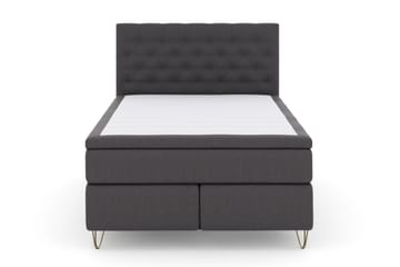 Select No 5 Kontinentalsäng 140x200 Medium Watergel - Mörkgrå/Metall V-Form - Products - Möbler - Säng - Kontinentalsäng