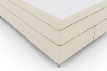Select No 5 Kontinentalsäng 160x200 Fast/Medium Latex - Beige/Metall V-Form - Products - Möbler - Säng - Kontinentalsäng