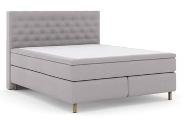 Select No 5 Kontinentalsäng 160x200 Fast/Medium Watergel - Ljusgrå/Koppar - Products - Möbler - Säng - Kontinentalsäng