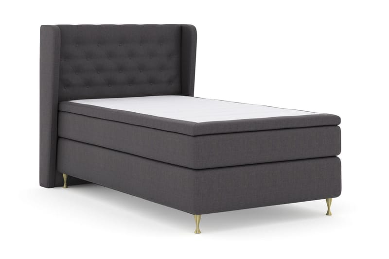 Select No 6 Komplett Sängpaket 120x200 Fast Memory/Pocket - Mörkgrå/Guld - Products - Möbler - Säng - Enkelsäng