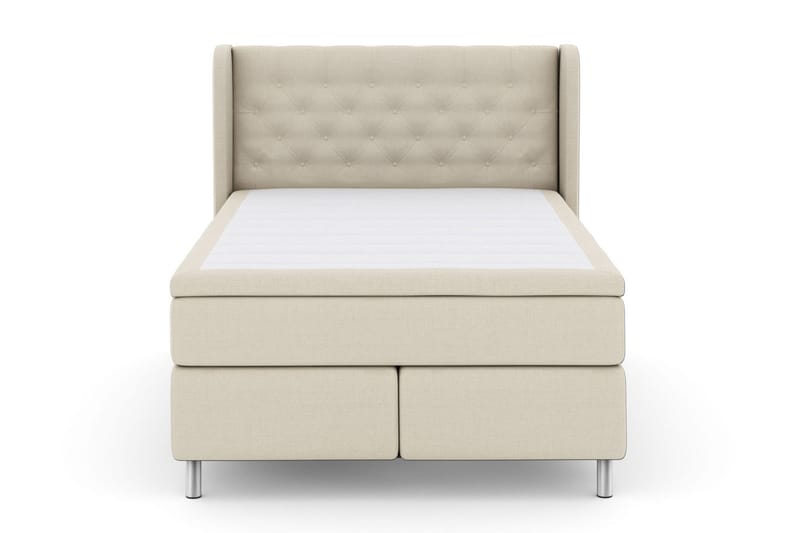 Select No 6 Komplett Sängpaket 140x200 Fast Watergel, Beige/Metall