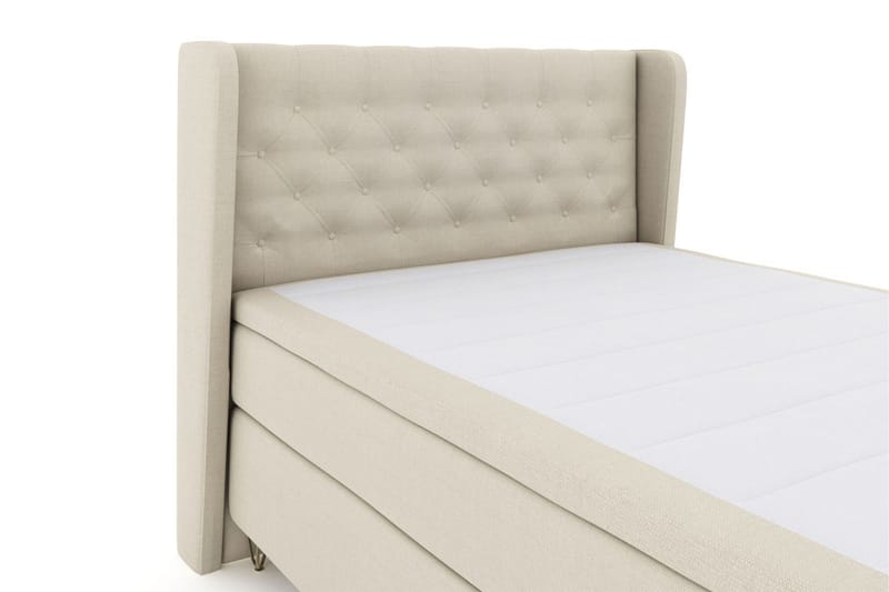 Select No 6 Komplett Sängpaket 140x200 Fast/Medium Watergel - Beige/Metall V-form - Products - Möbler - Säng - Kontinentalsäng
