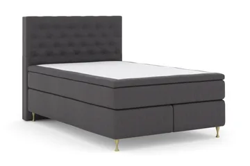 Select No 6 Komplett Sängpaket 140x200 F/M Latex/Memory - Mörkgrå/Guld - Products - Möbler - Säng - Kontinentalsäng