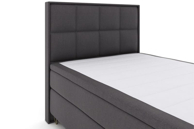 Select No 6 Komplett Sängpaket 140x200 F/M Latex/Memory - Mörkgrå/Metall V-form - Products - Möbler - Säng - Kontinentalsäng