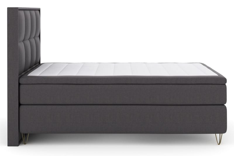 Select No 6 Komplett Sängpaket 140x200 F/M Latex/Memory, Mörkgrå/Metall V-form
