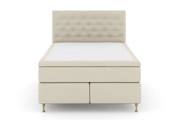 Select No 6 Komplett Sängpaket 140x200 F/M Memory/Pocket, Beige/Guld