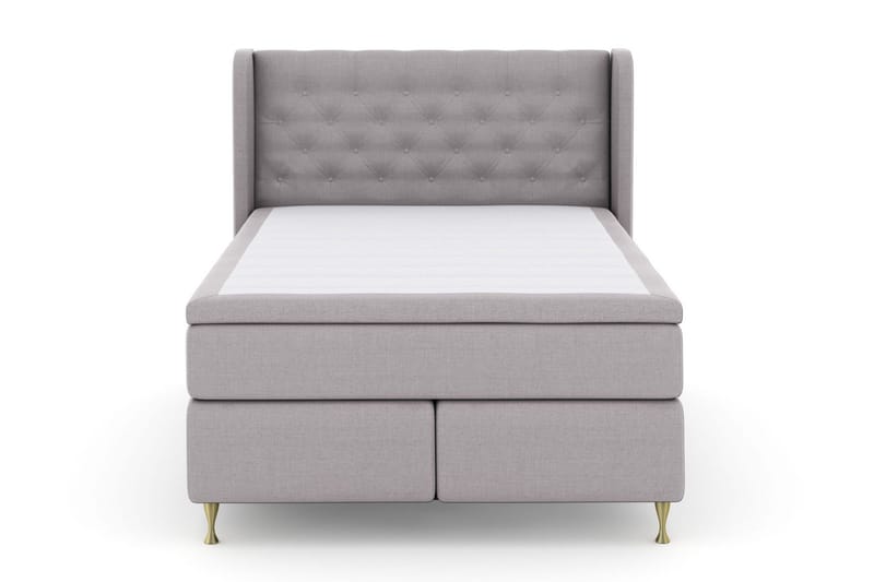 Select No 6 Komplett Sängpaket 140x200 Medium Memory/Pocket - Ljusgrå/Guld - Products - Möbler - Säng - Kontinentalsäng