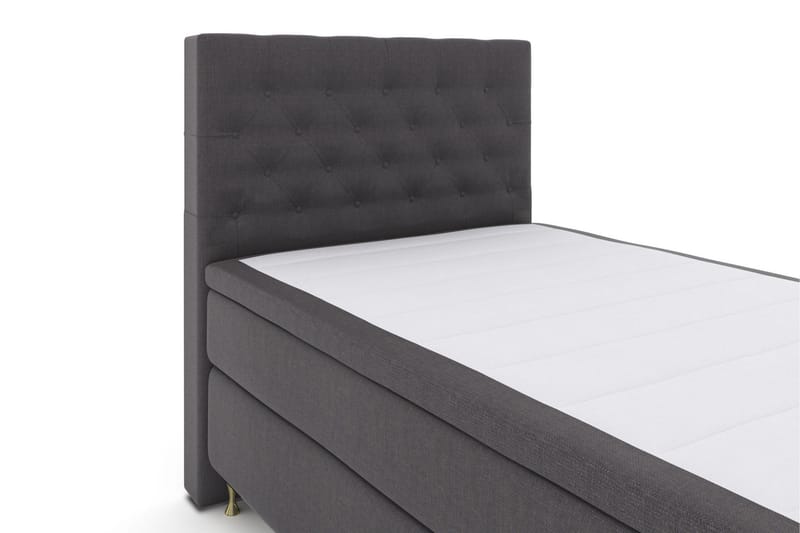 Select No 6 Kontinentalsäng 120x200 Fast Memory/Pocket - Mörkgrå/Guld - Products - Möbler - Säng - Enkelsäng