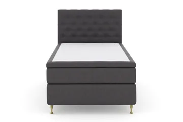 Select No 6 Kontinentalsäng 120x200 Fast Memory/Pocket - Mörkgrå/Guld - Products - Möbler - Säng - Enkelsäng