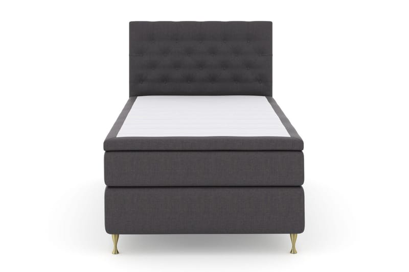 Select No 6 Kontinentalsäng 120x200 Fast Memory/Pocket - Mörkgrå/Guld - Products - Möbler - Säng - Enkelsäng