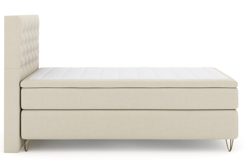 Select No 6 Kontinentalsäng 120x200 Medium Watergel, Beige/Metall V-Form