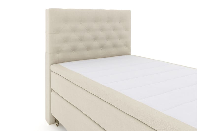 Select No 6 Kontinentalsäng 120x200 Medium Watergel - Beige/Metall V-Form - Products - Möbler - Säng - Enkelsäng