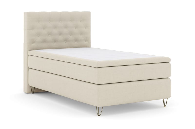 Select No 6 Kontinentalsäng 120x200 Medium Watergel - Beige/Metall V-Form - Products - Möbler - Säng - Enkelsäng