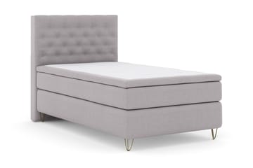 Select No 6 Kontinentalsäng 120x200 Medium Watergel - Ljusgrå/Metall V-Form - Products - Möbler - Säng - Enkelsäng